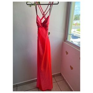 Peach Maxi Party Dress 💎